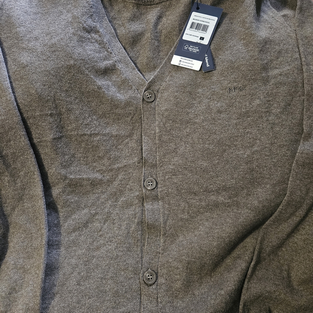 MC GREGOR Men's Brown Cardigan Sweater